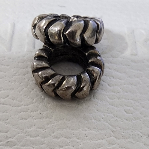 2 Pandora Silver Heart Row Spacer - Picture 2 of 5